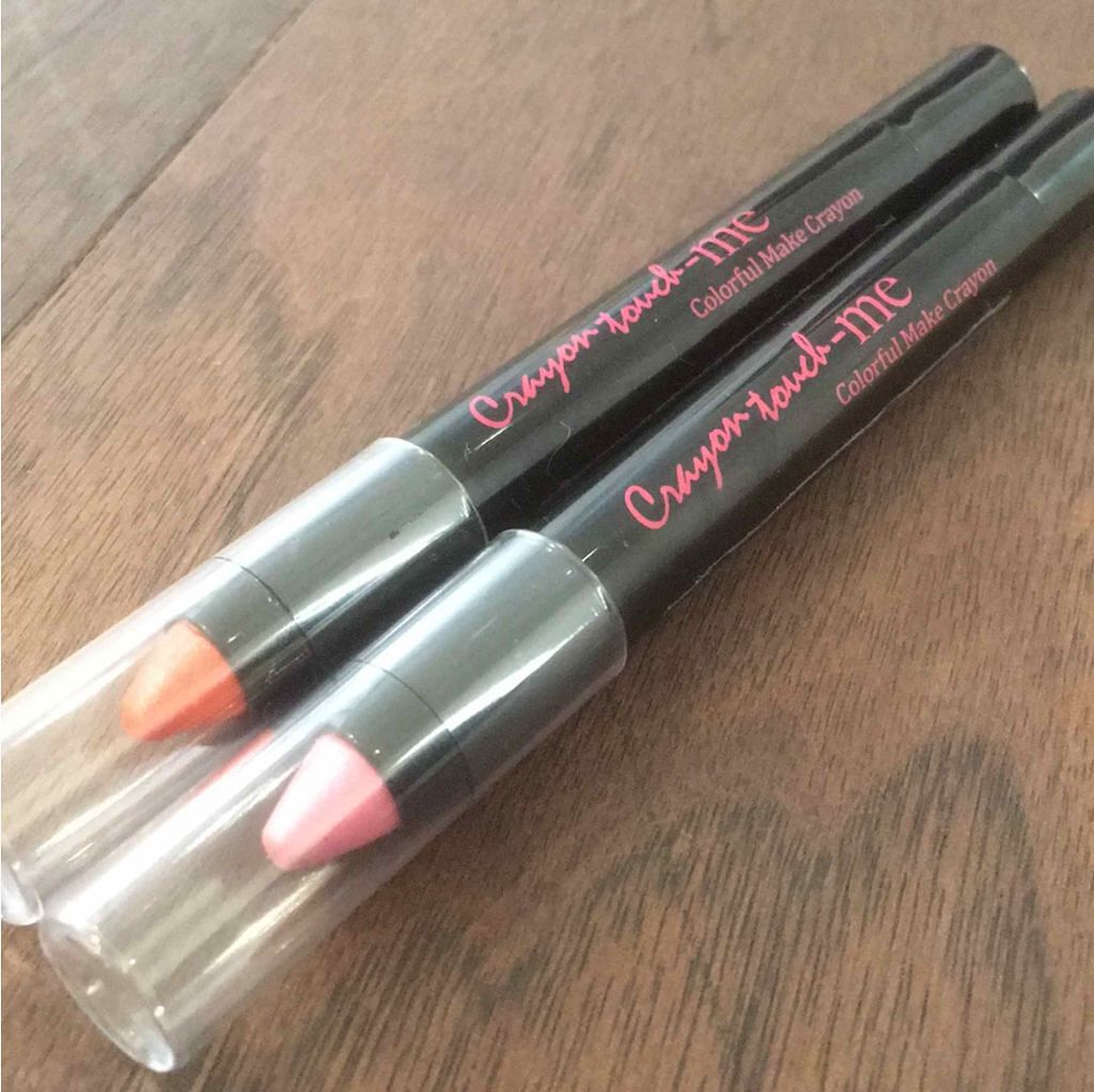 クレヨンタッチミー TMカラフルメイククレヨン/セリア/スティックアイシャドウを使ったクチコミ（1枚目）
