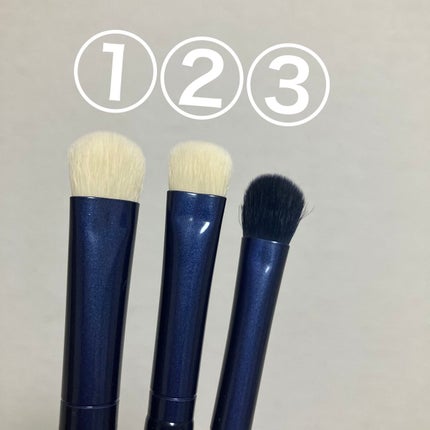 SIXPLUS 魅惑のネイビー・ブルー アイメイクブラシ 7本セット/SIXPLUS/その他を使ったクチコミ(3枚目)