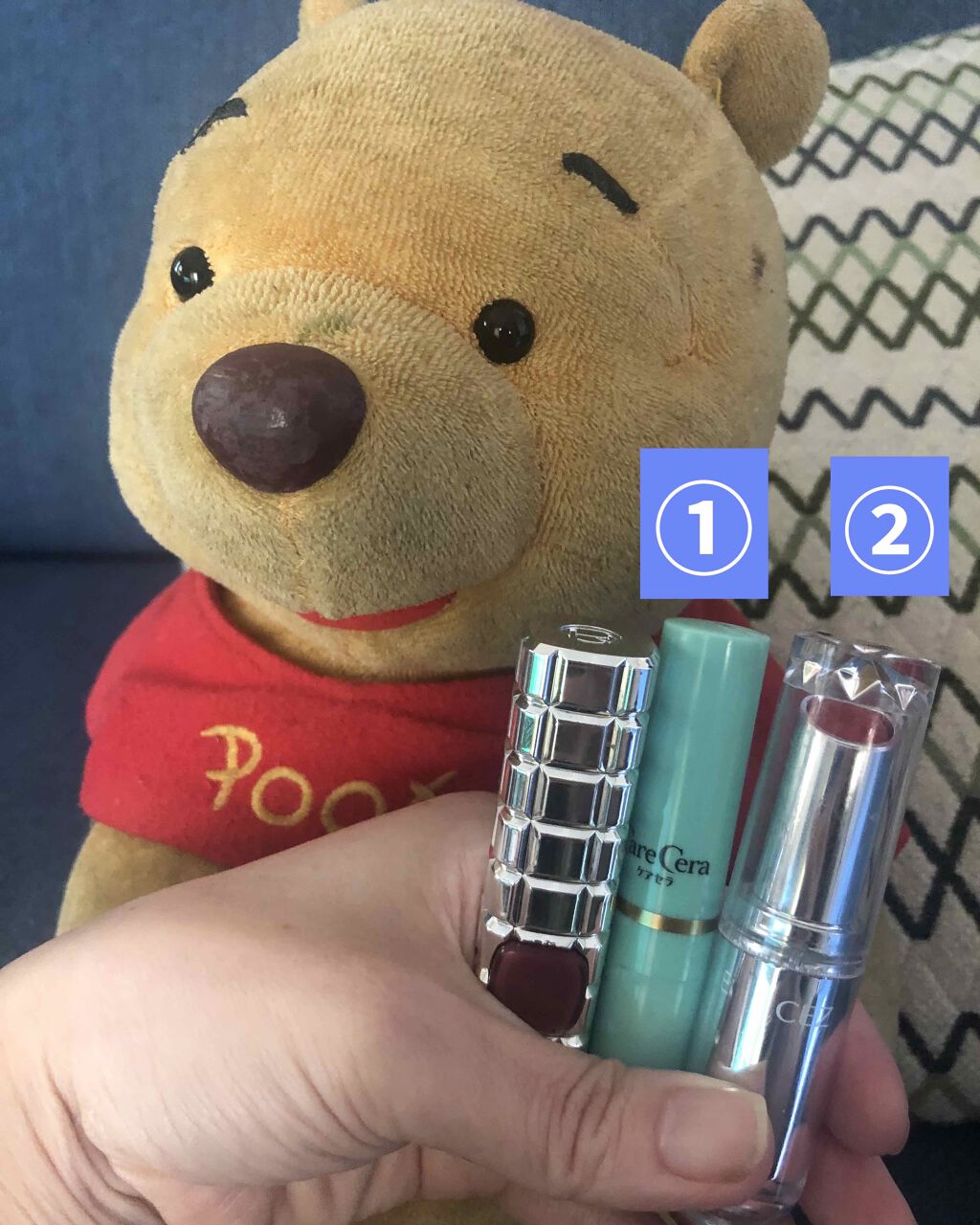 ラスティンググロスリップ/CEZANNE/口紅を使ったクチコミ(3枚目)