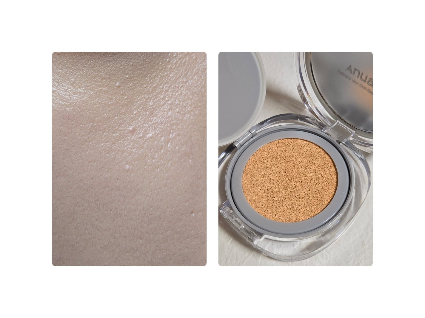 セミグロウベールクッション/Anua/クッションファンデーションを使ったクチコミ(4枚目)