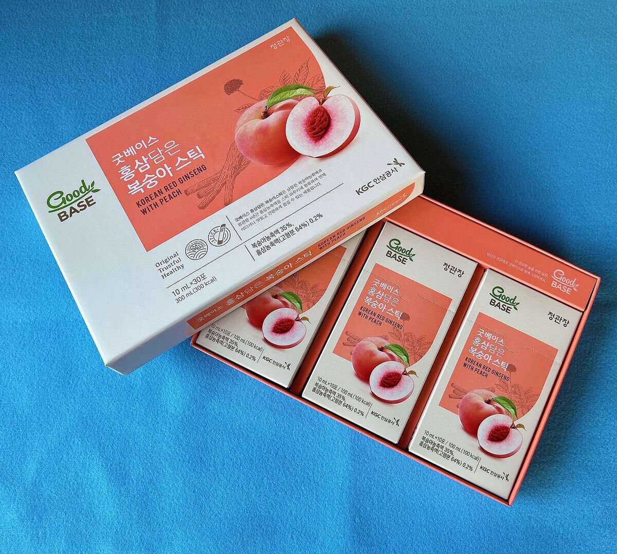 GoodBASE 紅参・ピーチスティック/正官庄/美容ドリンクを使ったクチコミ(1枚目)