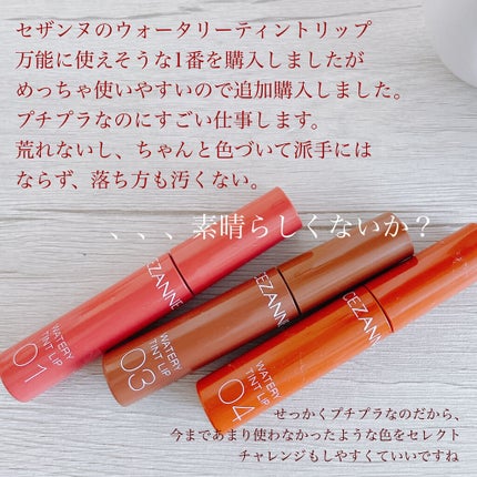 ウォータリーティントリップ/CEZANNE/リップティントを使ったクチコミ(2枚目)