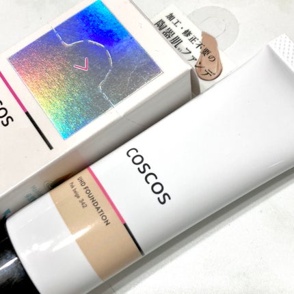 UHDファンデーション342(ピンクベージュ)/COSCOS/リキッドファンデーションを使ったクチコミ(2枚目)