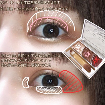 トーンアップアイシャドウ/CEZANNE/アイシャドウパレットを使ったクチコミ(3枚目)