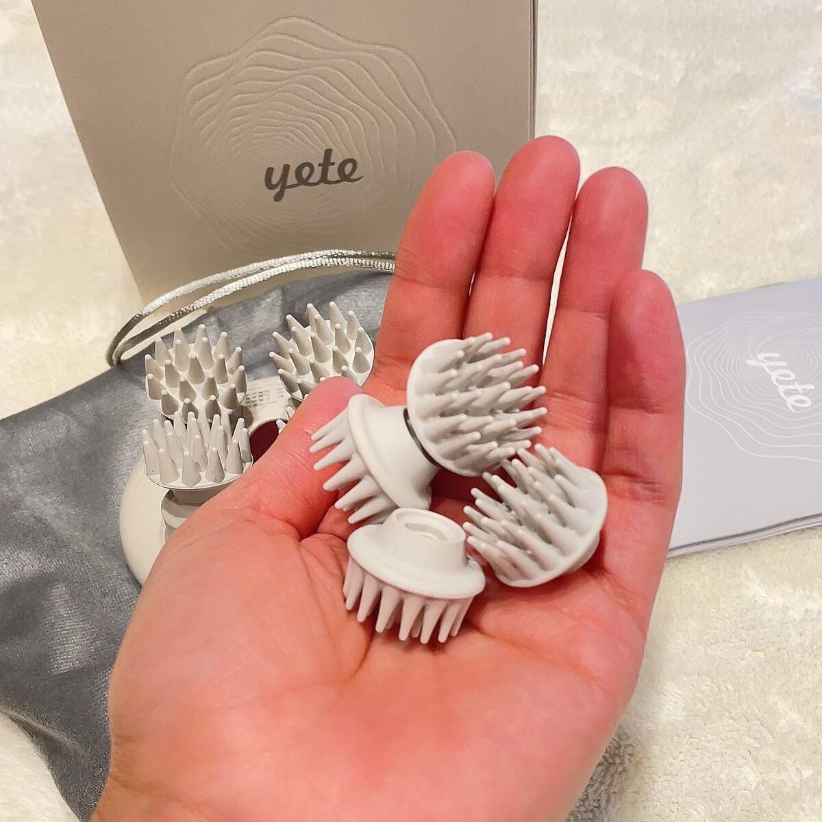 ヘッドスパ 電動頭皮ブラシ/yete/ヘッドマッサージャーを使ったクチコミ（3枚目）