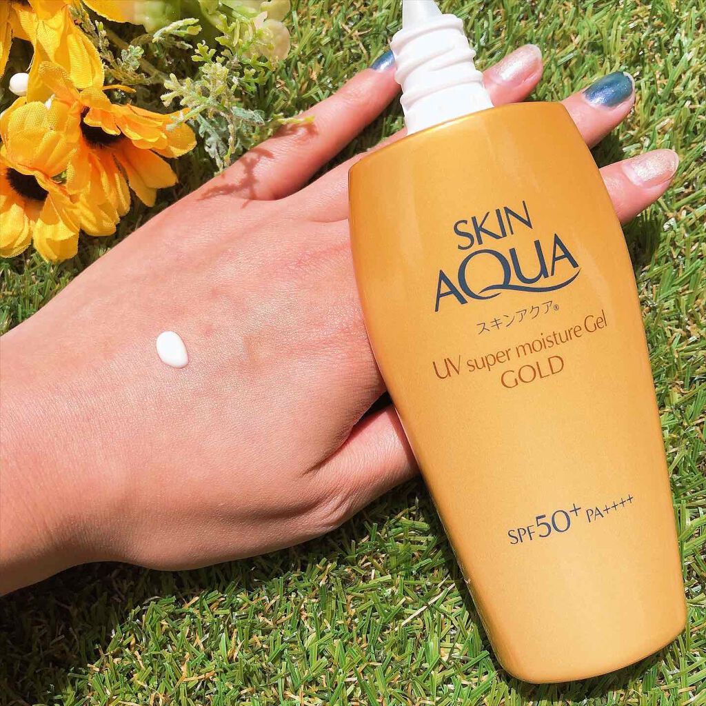 スーパーモイスチャージェルゴールド/スキンアクア/日焼け止めジェルを使ったクチコミ（2枚目）