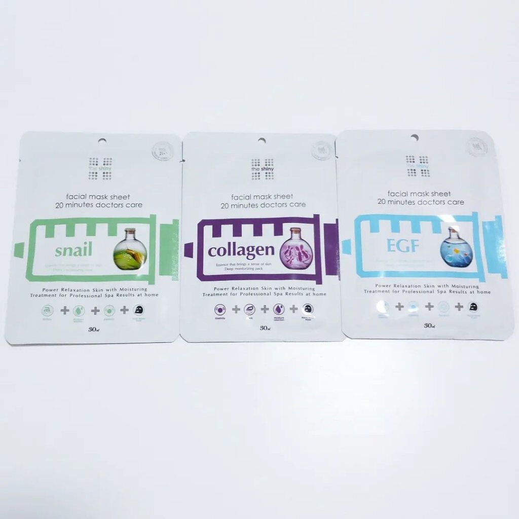 the shiny faciaI mask sheet 20 minutes doctors care /The Shiny/シートマスク・パックを使ったクチコミ(4枚目)