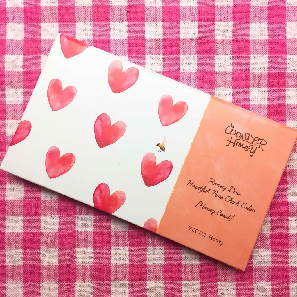 ワンダーハニー ハートフルなピュアチーク/VECUA Honey/パウダーチークを使ったクチコミ(1枚目)