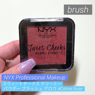 NYX Professional Makeup スウィートチークス クリーミー  パウダー ブラッシュ イン グロウのクチコミ「＼ツヤ感 パウダーチーク🩷／

【NYX Professional Makeup】
SWEET.....」（1枚目）