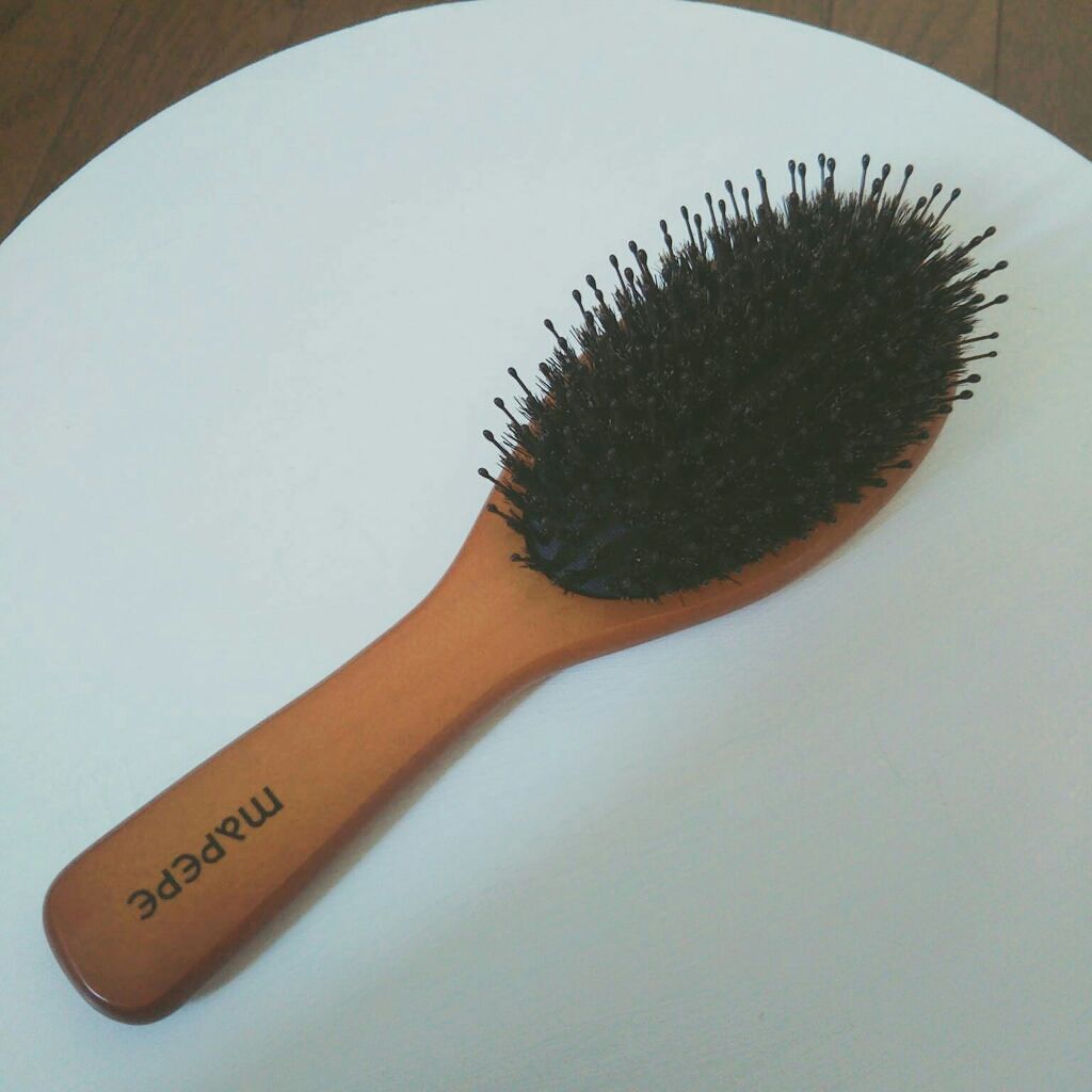 つやつや天然毛のミックスブラシ/マペペ/ヘアブラシを使ったクチコミ（3枚目）