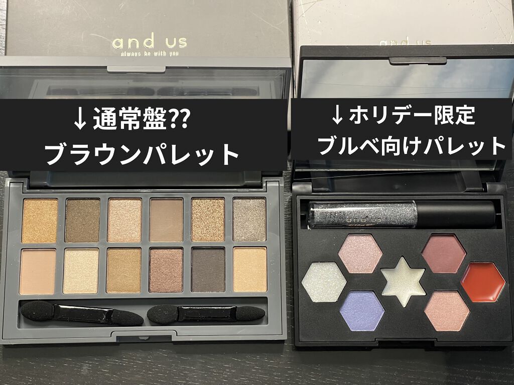 アイシャドウパレット BEBR（ベージュブラウン）/and us/アイシャドウパレットを使ったクチコミ（2枚目）