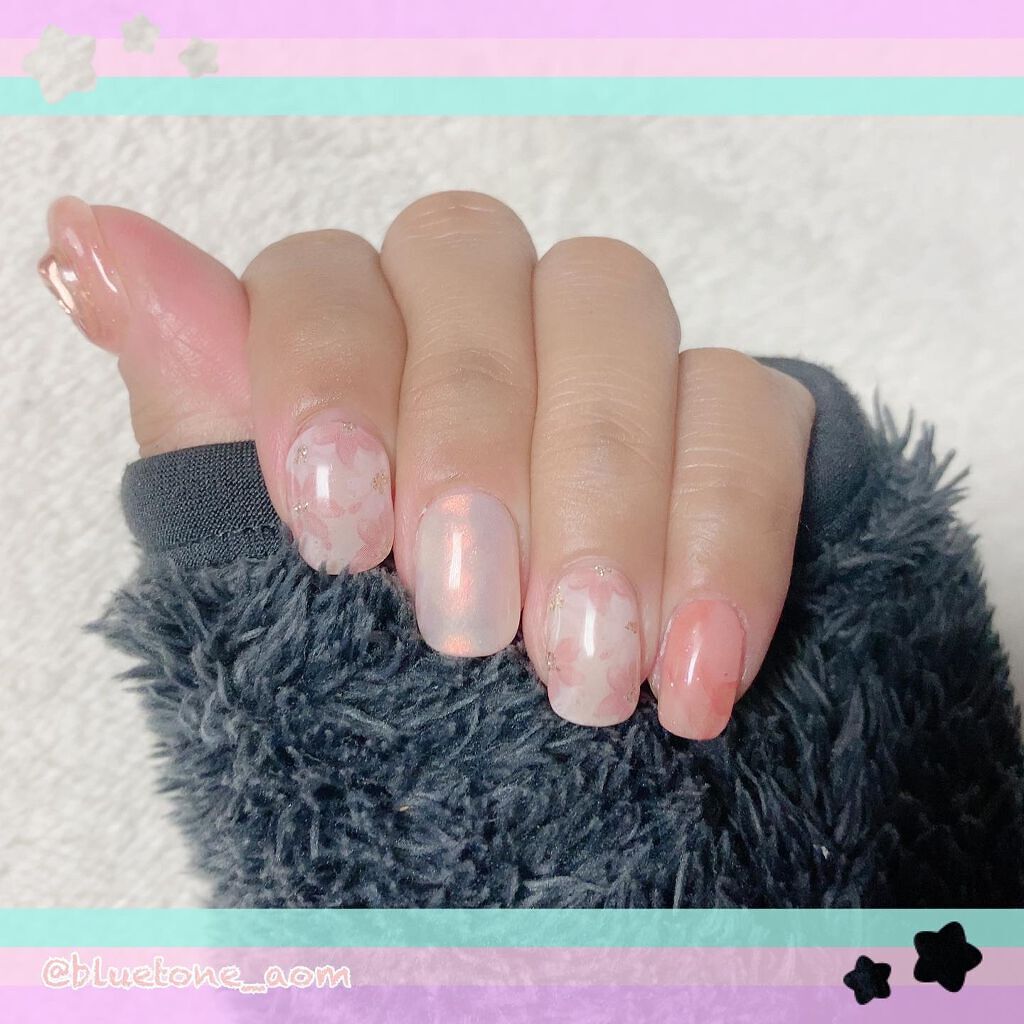 セミキュアジェルネイル（ハンド）/ohora/ネイルシールを使ったクチコミ（2枚目）