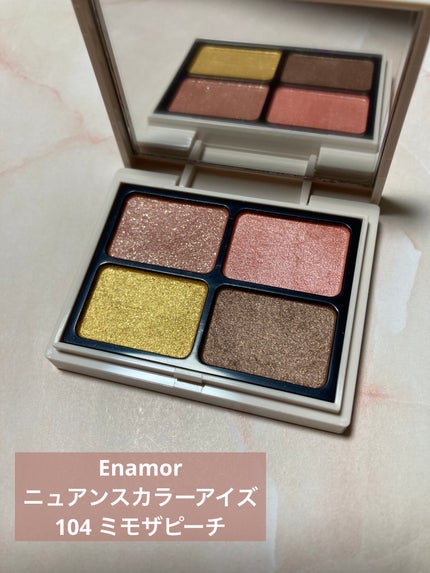 ニュアンスカラーアイズ 104 ミモザピーチ/Enamor/アイシャドウパレットを使ったクチコミ(1枚目)