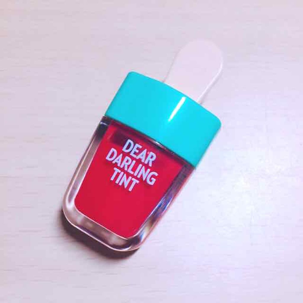 ディアダーリン ウォータージェルティント （アイスティント）/ETUDE/口紅を使ったクチコミ（2枚目）