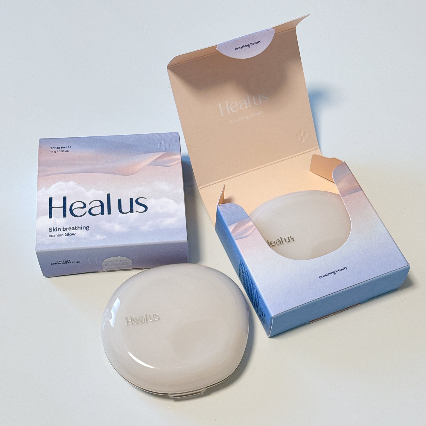 ブリージンググロークッション/Healus/クッションファンデーションを使ったクチコミ(1枚目)