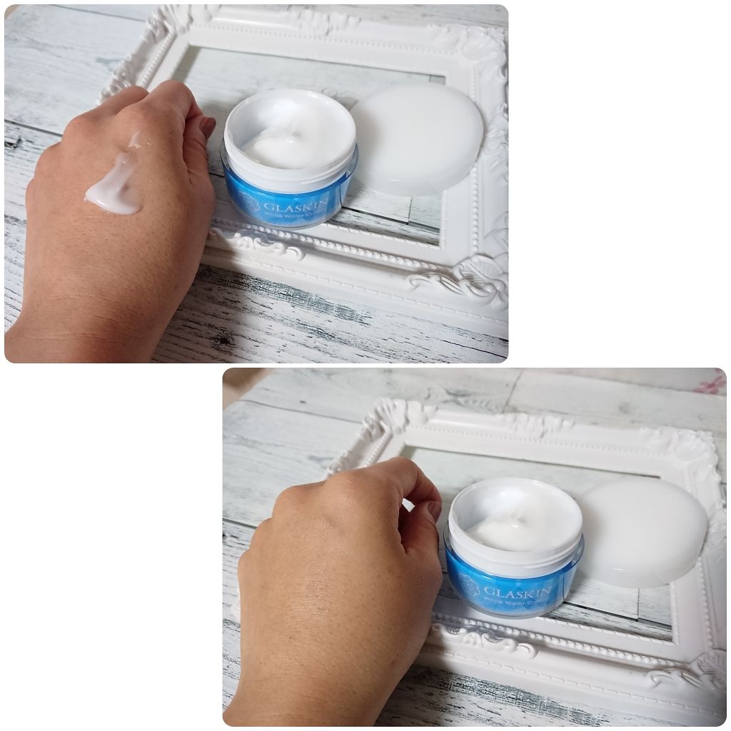 GLASKIN ホワイトウォータークリーム/さくらの森/オールインワン化粧品を使ったクチコミ（2枚目）