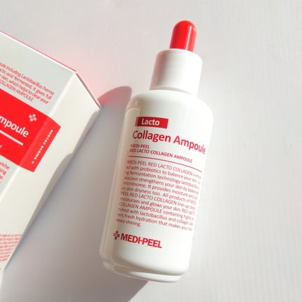 MEDIPEEL レッドラクトコラーゲンアンプルのクチコミ「#メディピール 様より #レッドラクトアンプル をお試しさせていただきました♪
たるみ毛.....」(1枚目)