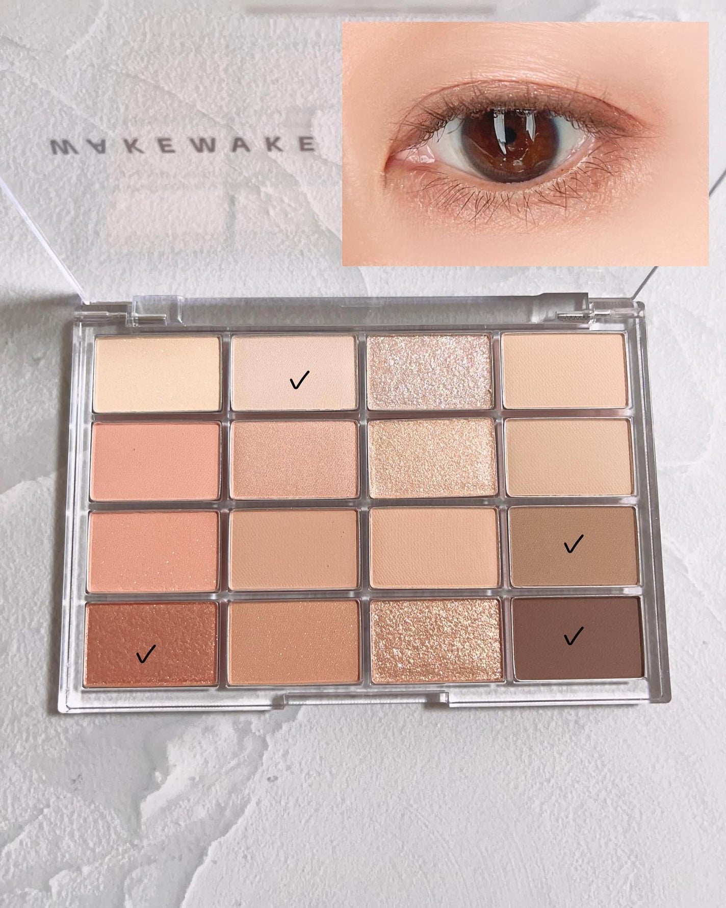 ソフトブラーリングアイパレット/wakemake/アイシャドウパレットを使ったクチコミ(4枚目)