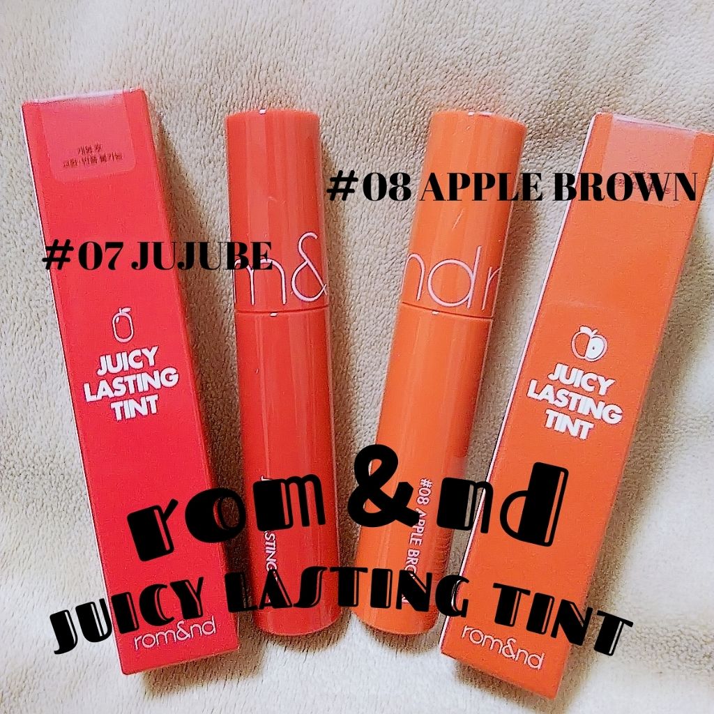ジューシーラスティングティント/rom&nd/リップティントを使ったクチコミ(1枚目)