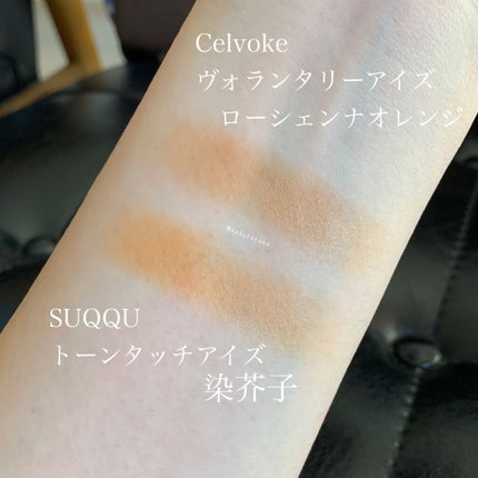 セルヴォーク ヴォランタリー アイズ 27 ローシェンナオレンジ/Celvoke/単色アイシャドウを使ったクチコミ(3枚目)