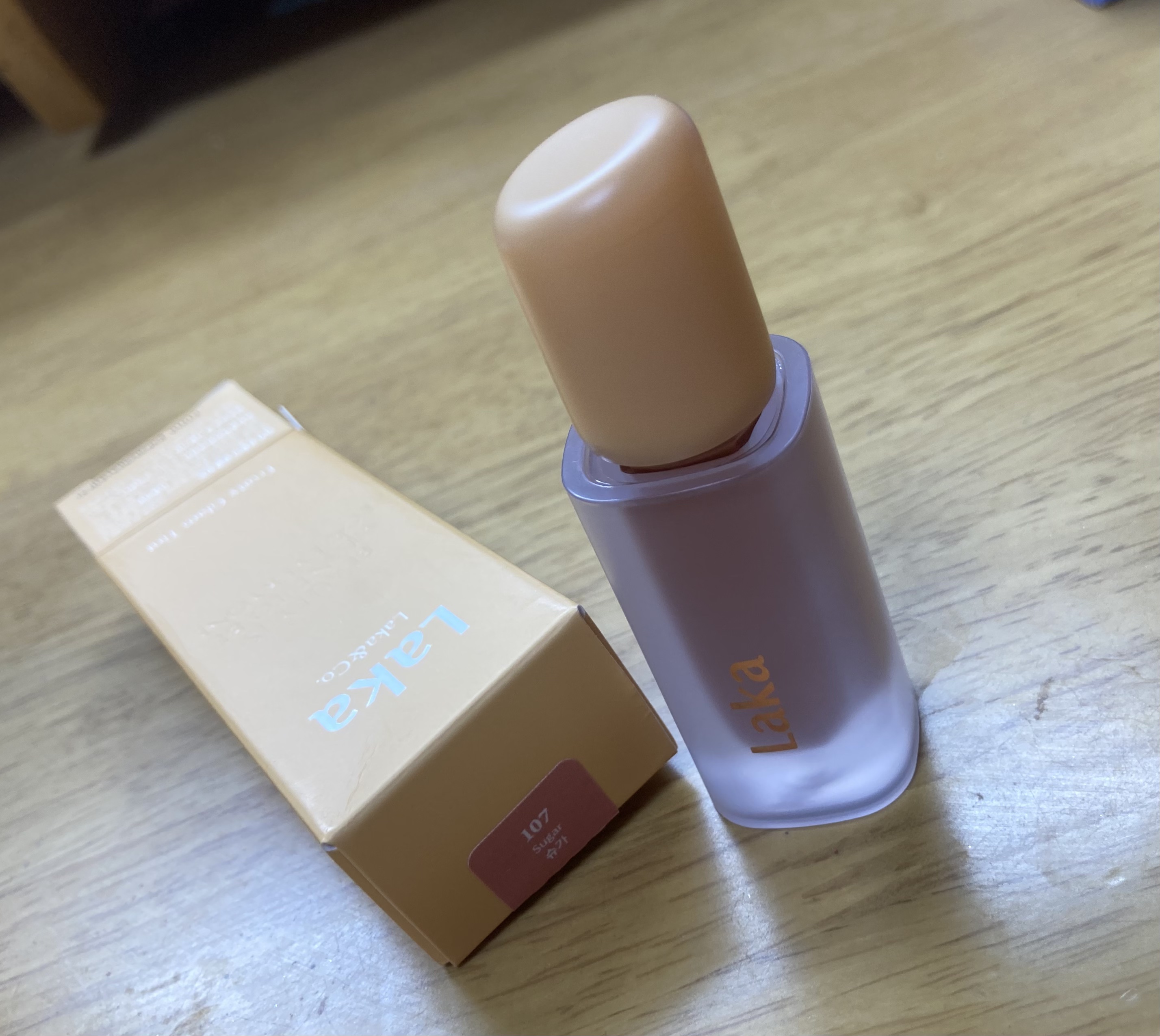 フルーティーグラムティント 107 シュガー/Laka/リップティントを使ったクチコミ（1枚目）