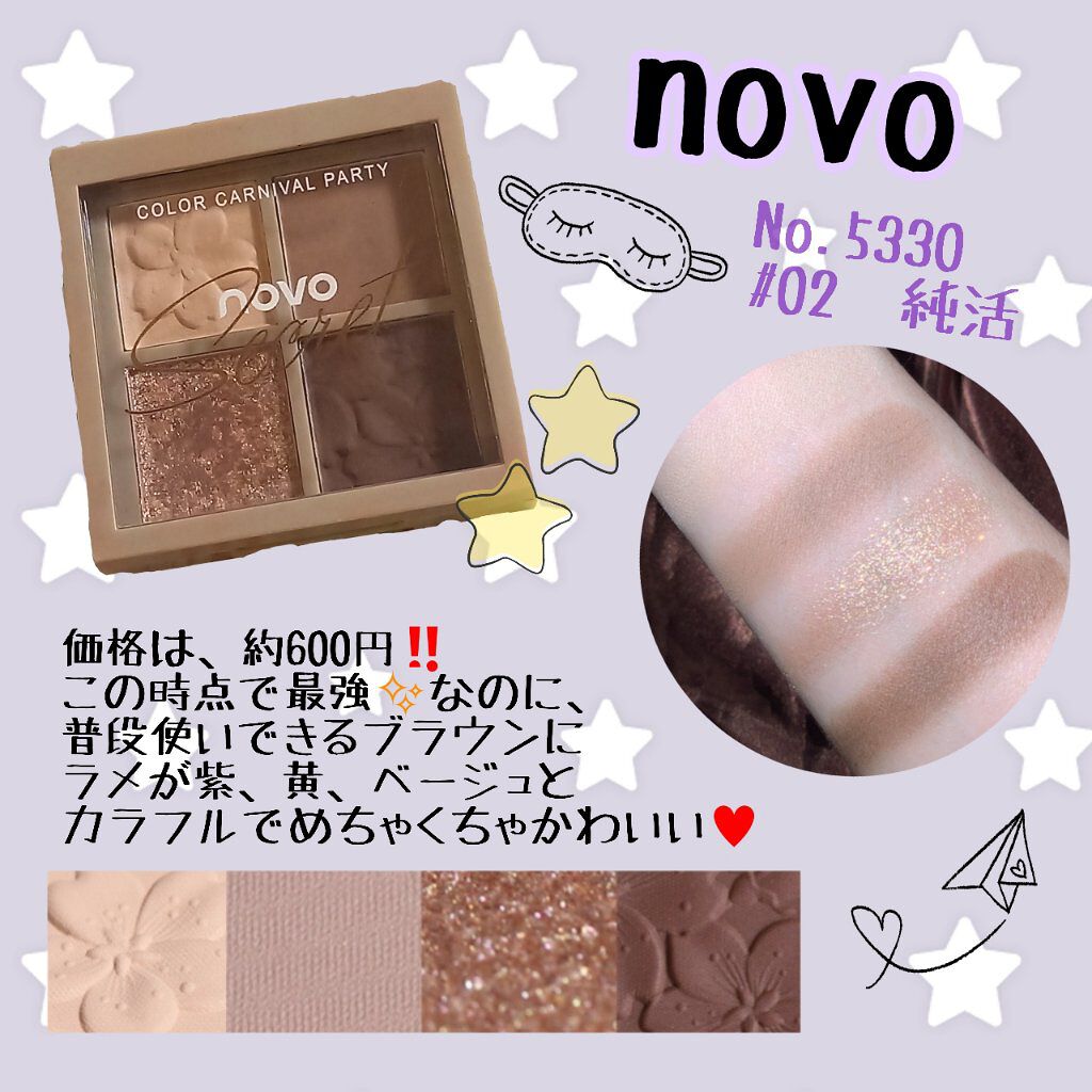  チェリーブロッサム 4色アイシャドウ/NOVO/アイシャドウパレットを使ったクチコミ（1枚目）