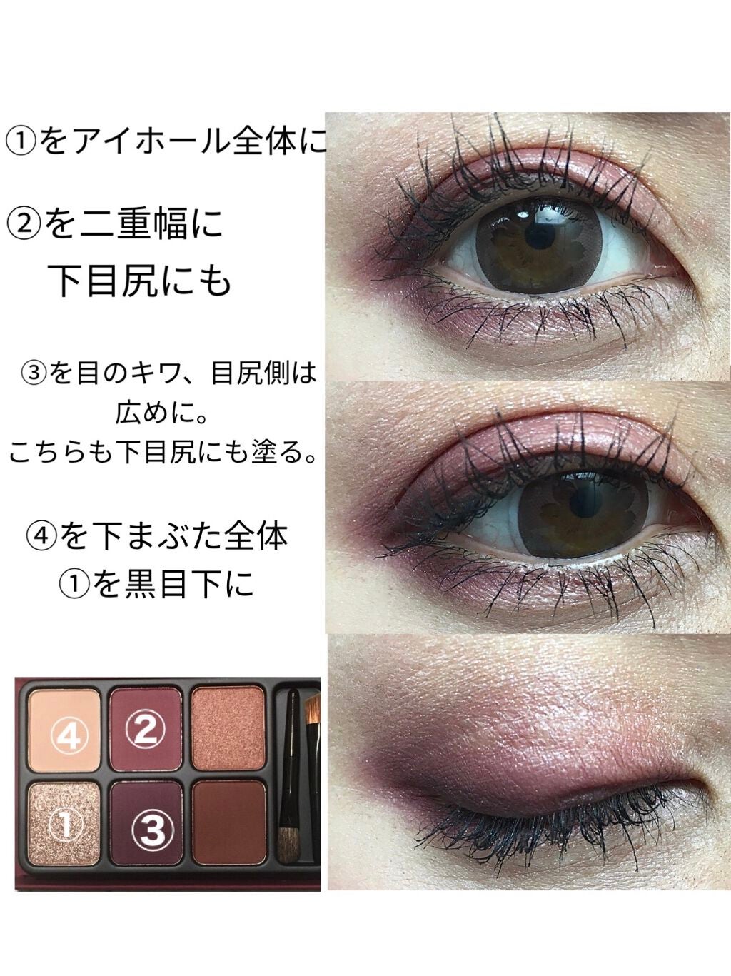 アイカラーパレット/heme/アイシャドウパレットを使ったクチコミ(2枚目)