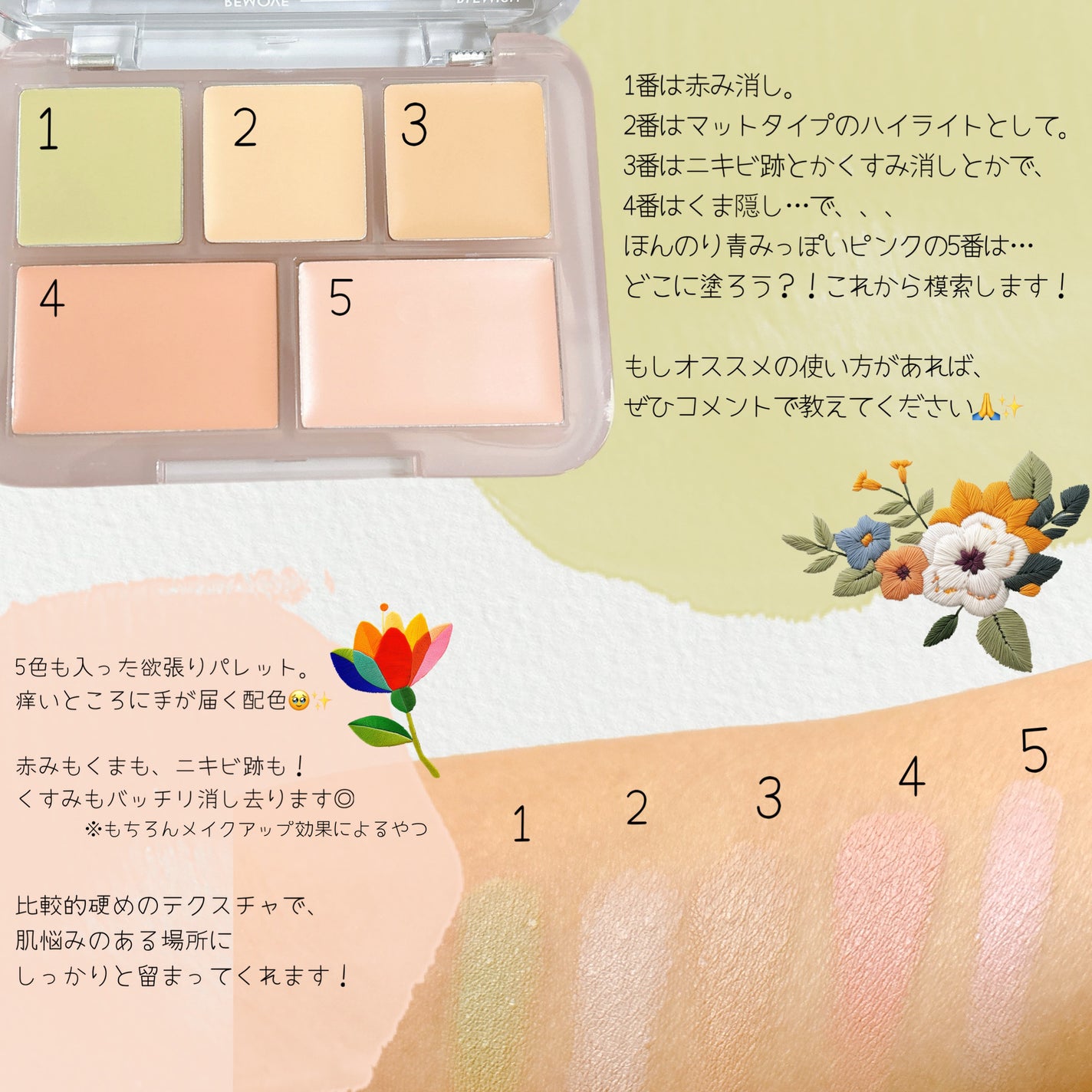 コンシールブレンダーパレット/LUNA/パレットコンシーラーを使ったクチコミ(2枚目)