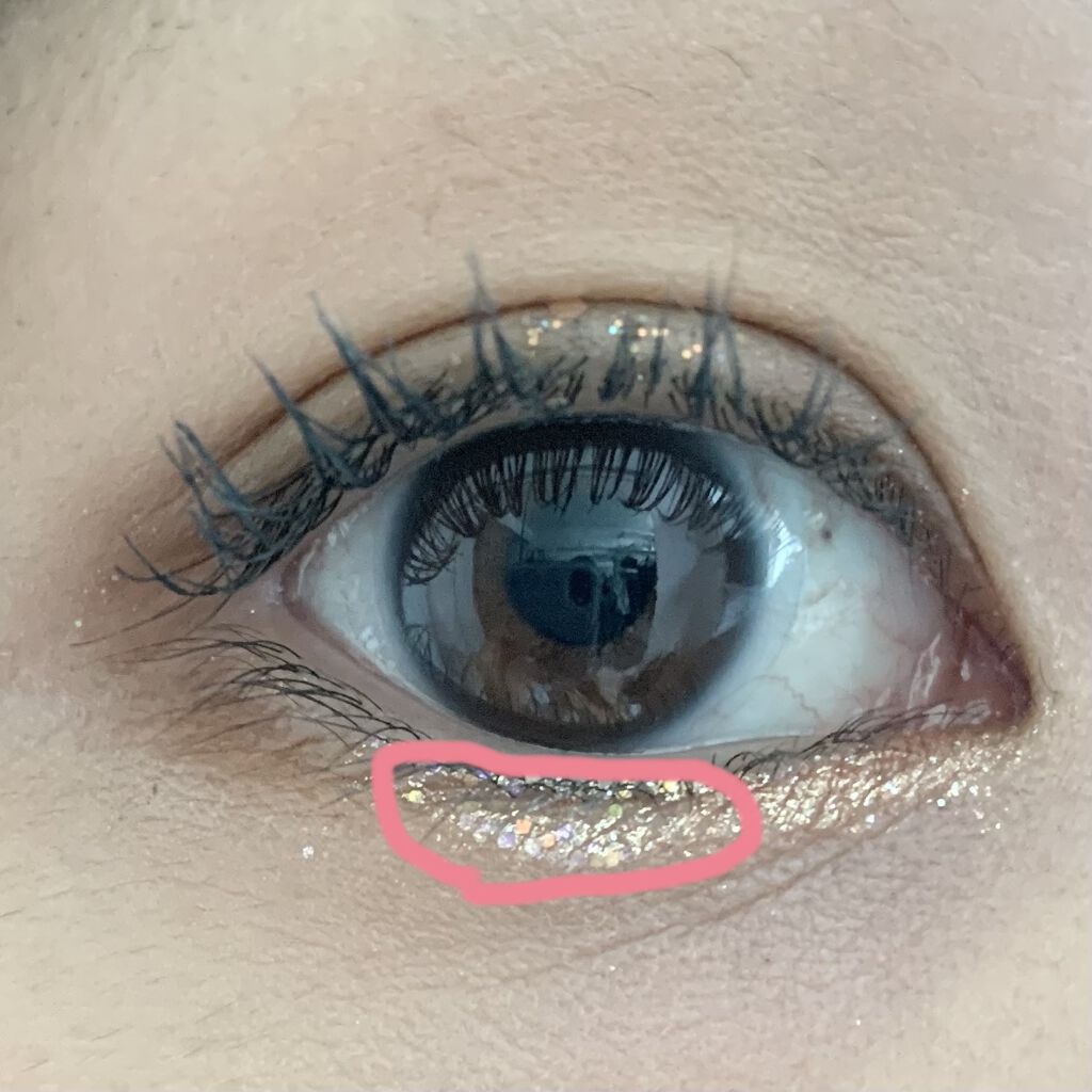 リキッド グリッター シャドウ/rom&nd/グリッターを使ったクチコミ（3枚目）