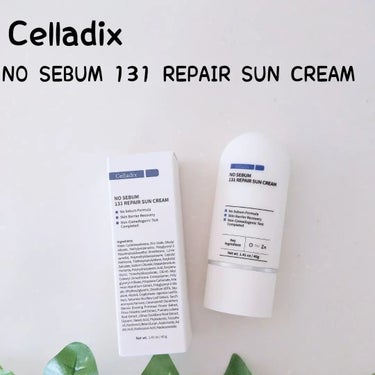 Celladix ノーセバム131リペア日焼け止めクリームのクチコミ「Celladix⁡
NO SEBUM 131 REPAIR SUN CREAM⁡
⁡
⁡
Ce.....」（1枚目）