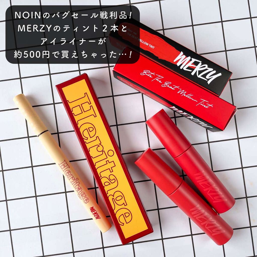 バイト ザ ビート メロウ ティント M8 ブリーローズ/MERZY/リップティントを使ったクチコミ（2枚目）