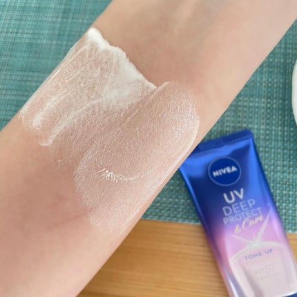ニベアUV ディープ プロテクト&ケア トーンアップ エッセンス/ニベア/日焼け止めローションを使ったクチコミ(5枚目)