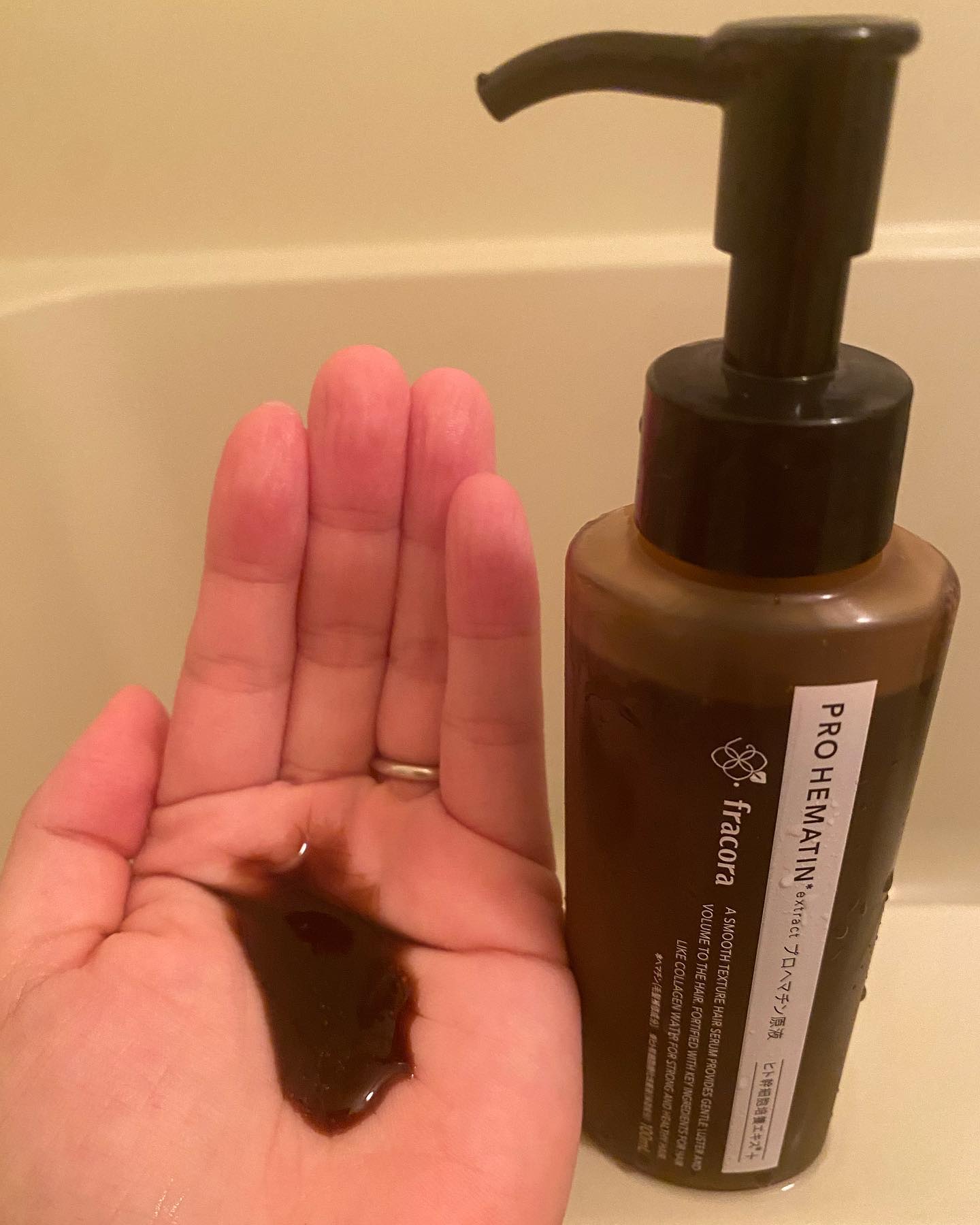 プロヘマチン原液 ヒト幹細胞培養エキス＋/fracora/洗い流すヘアトリートメントを使ったクチコミ（2枚目）