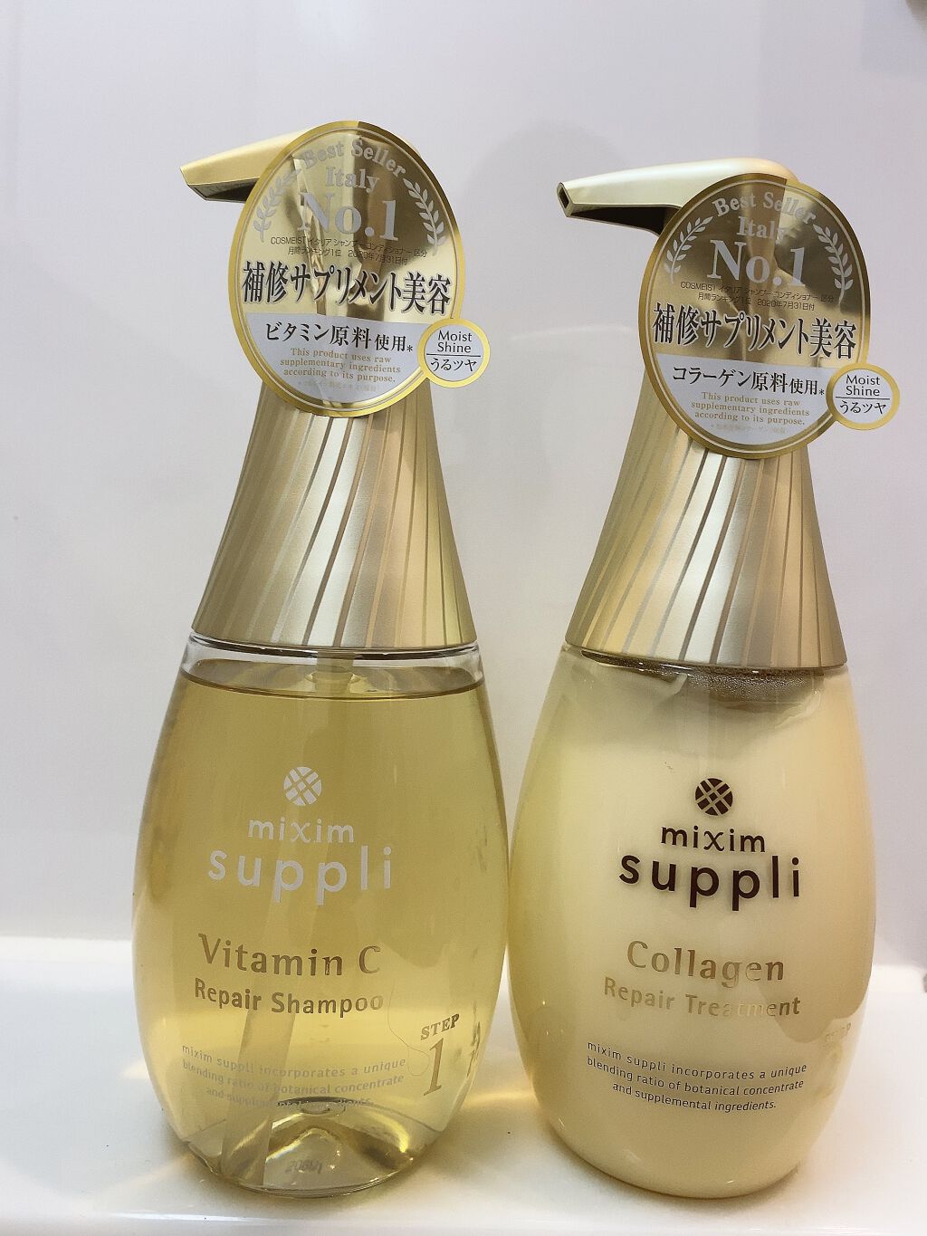 ビタミン リペアシャンプー／コラーゲン リペアヘアトリートメント/mixim suppli/市販シャンプーを使ったクチコミ（1枚目）