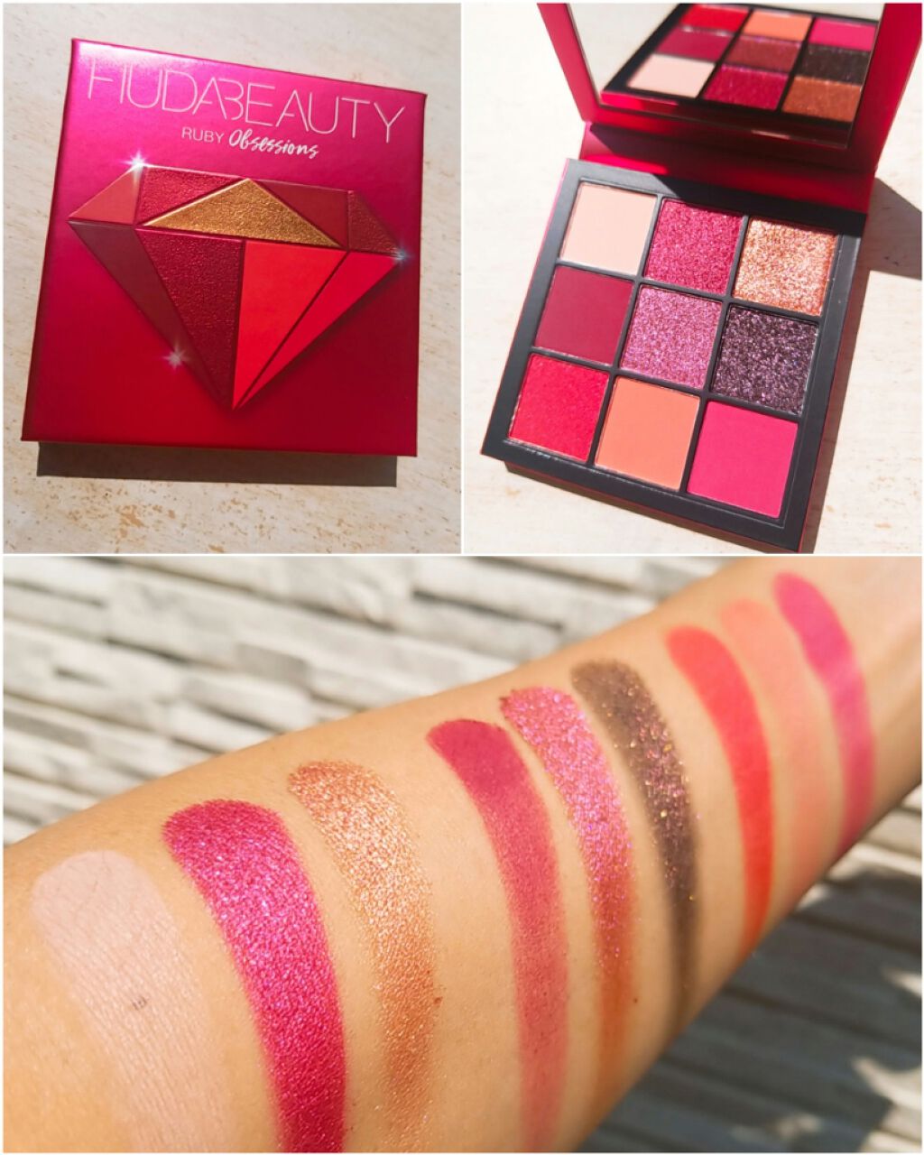 Obsessions Palette Ruby/Huda Beauty/アイシャドウパレットを使ったクチコミ(4枚目)