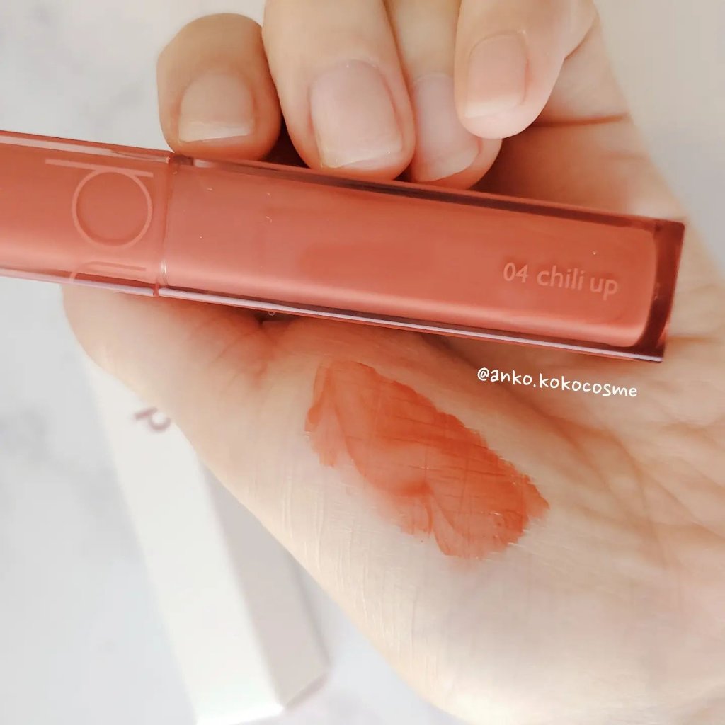デュイフルウォーターティント 04 チリアップ/rom&nd/リップティントを使ったクチコミ（3枚目）