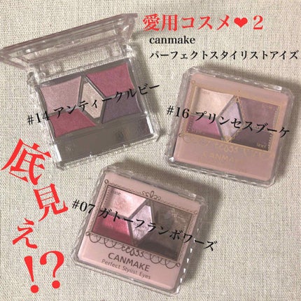 【旧品】パーフェクトスタイリストアイズ/キャンメイク/アイシャドウパレットを使ったクチコミ(1枚目)
