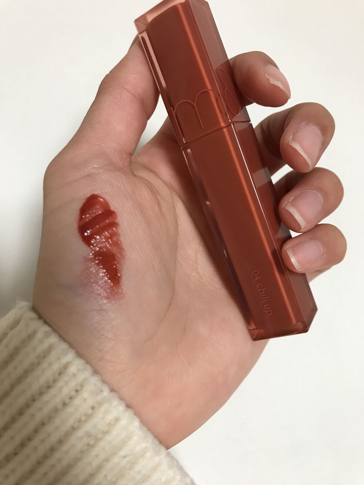 デュイフルウォーターティント 04 チリアップ/rom&nd/リップティントを使ったクチコミ（3枚目）