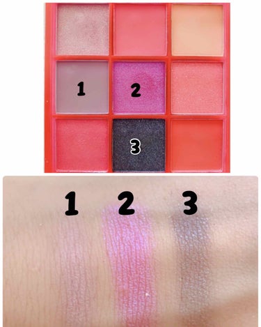 UR GLAM　BLOOMING EYE COLOR PALETTE 03/U R GLAM/パウダーアイシャドウを使ったクチコミ（3枚目）