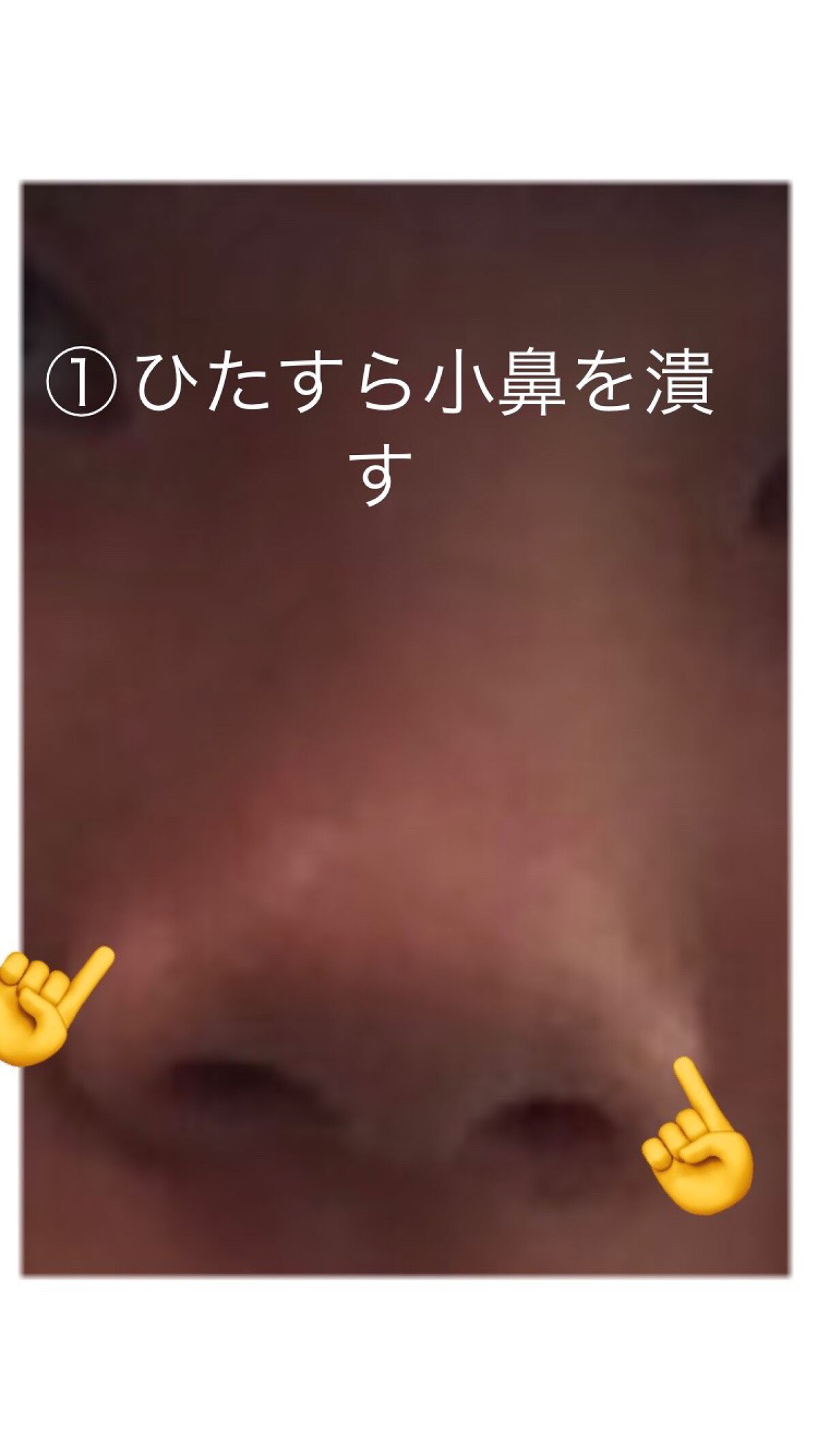 て on LIPS 「団子鼻をマシにした方法①小鼻をひたすら潰す勉強中の空いている片..」(3枚目)