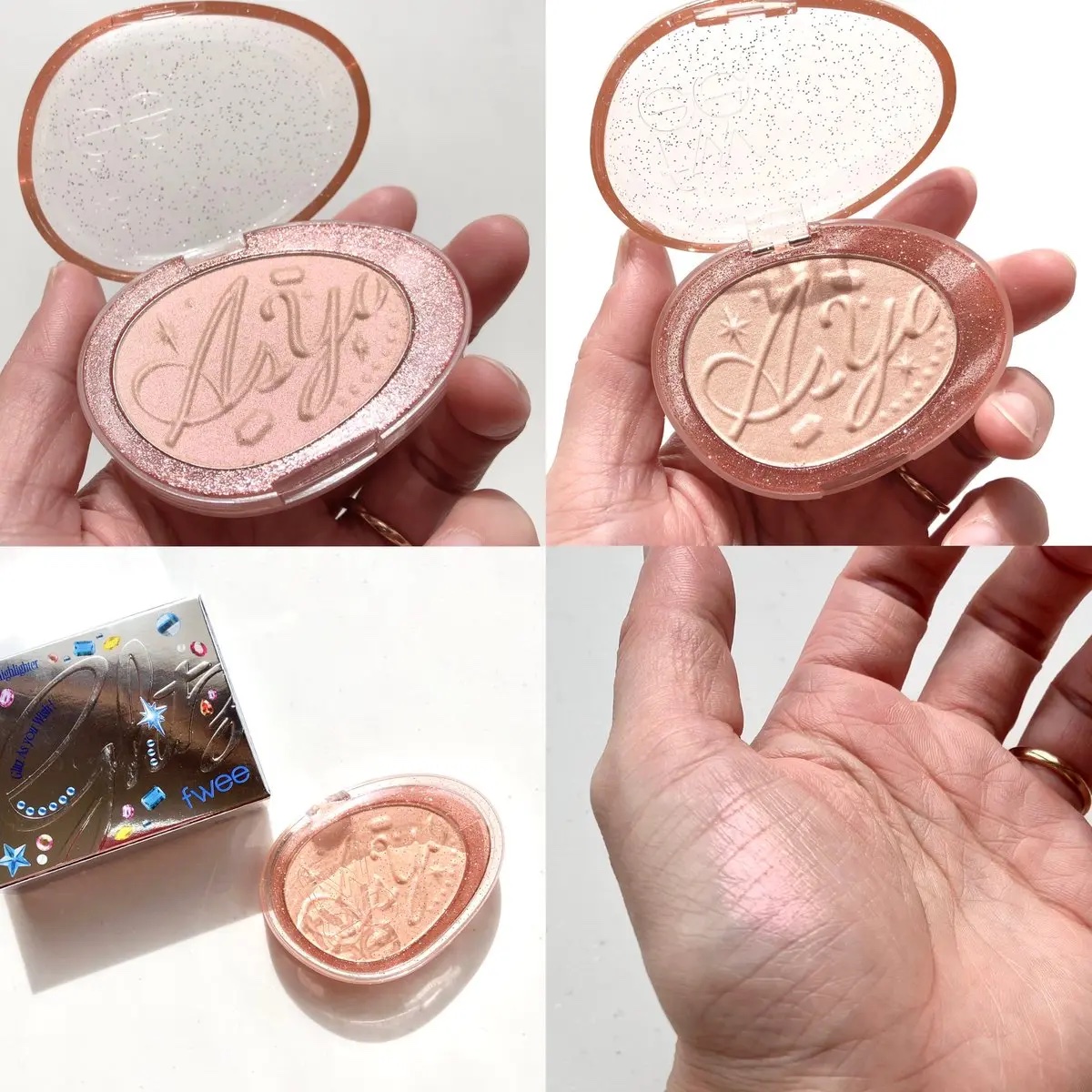 フィー グリッツストーンハイライター/fwee/パウダーハイライトを使ったクチコミ（2枚目）