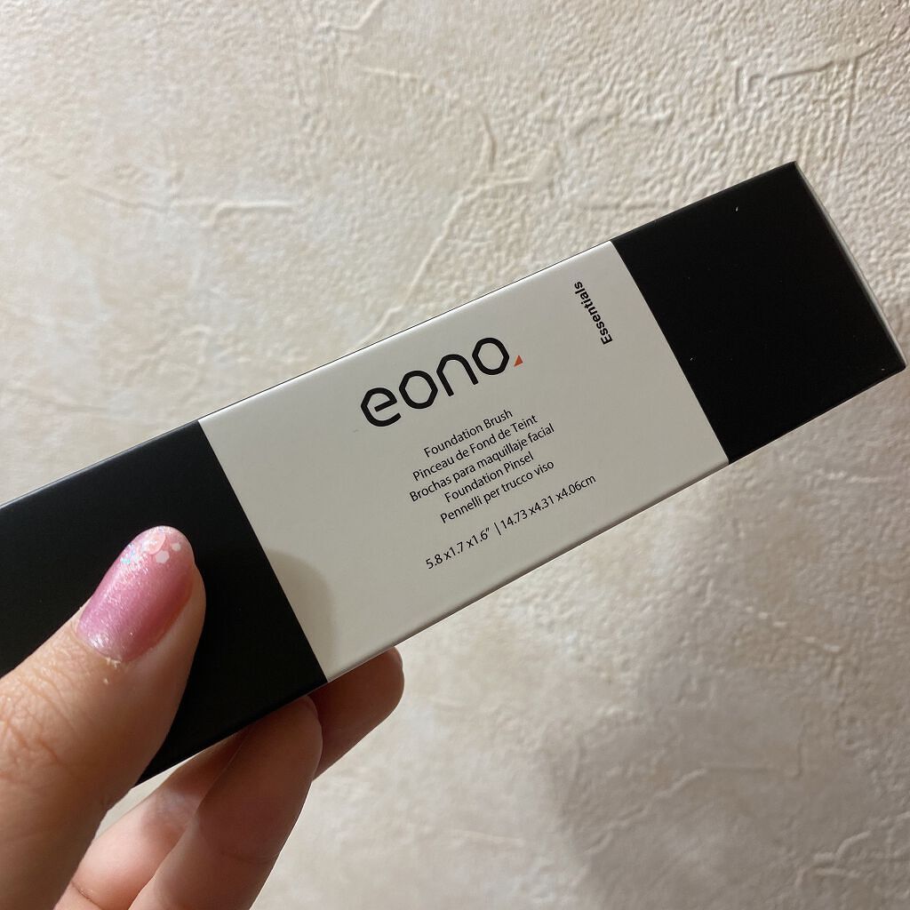 メイクブラシ フラット型 柔らかい 木柄/Eono(イオーノ)/メイクブラシを使ったクチコミ(6枚目)