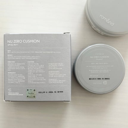 ヌーゼロクッション/rom&nd/クッションファンデーションを使ったクチコミ(3枚目)