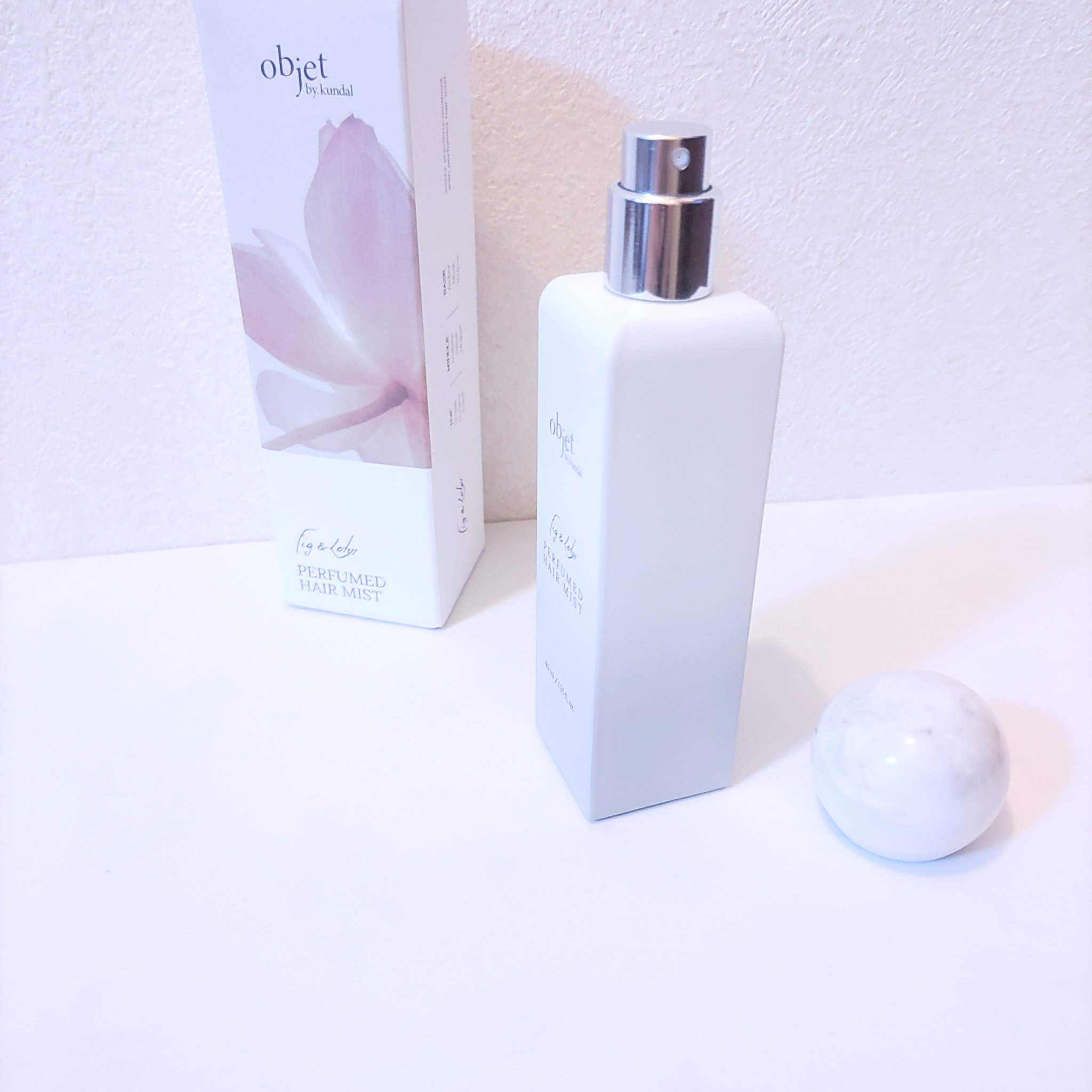 パフュームドヘアミスト フィグ＆ロータス/objet by kundal/アウトバストリートメントを使ったクチコミ（2枚目）