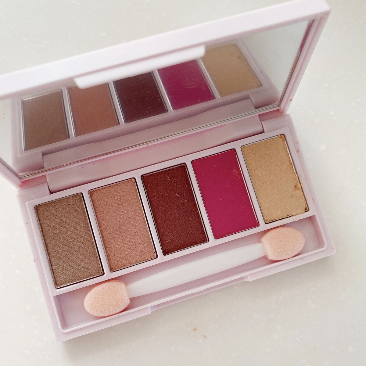5カラーズアイシャドウ 02フレンチピンク/Witch's Pouch/アイシャドウパレットを使ったクチコミ（2枚目）
