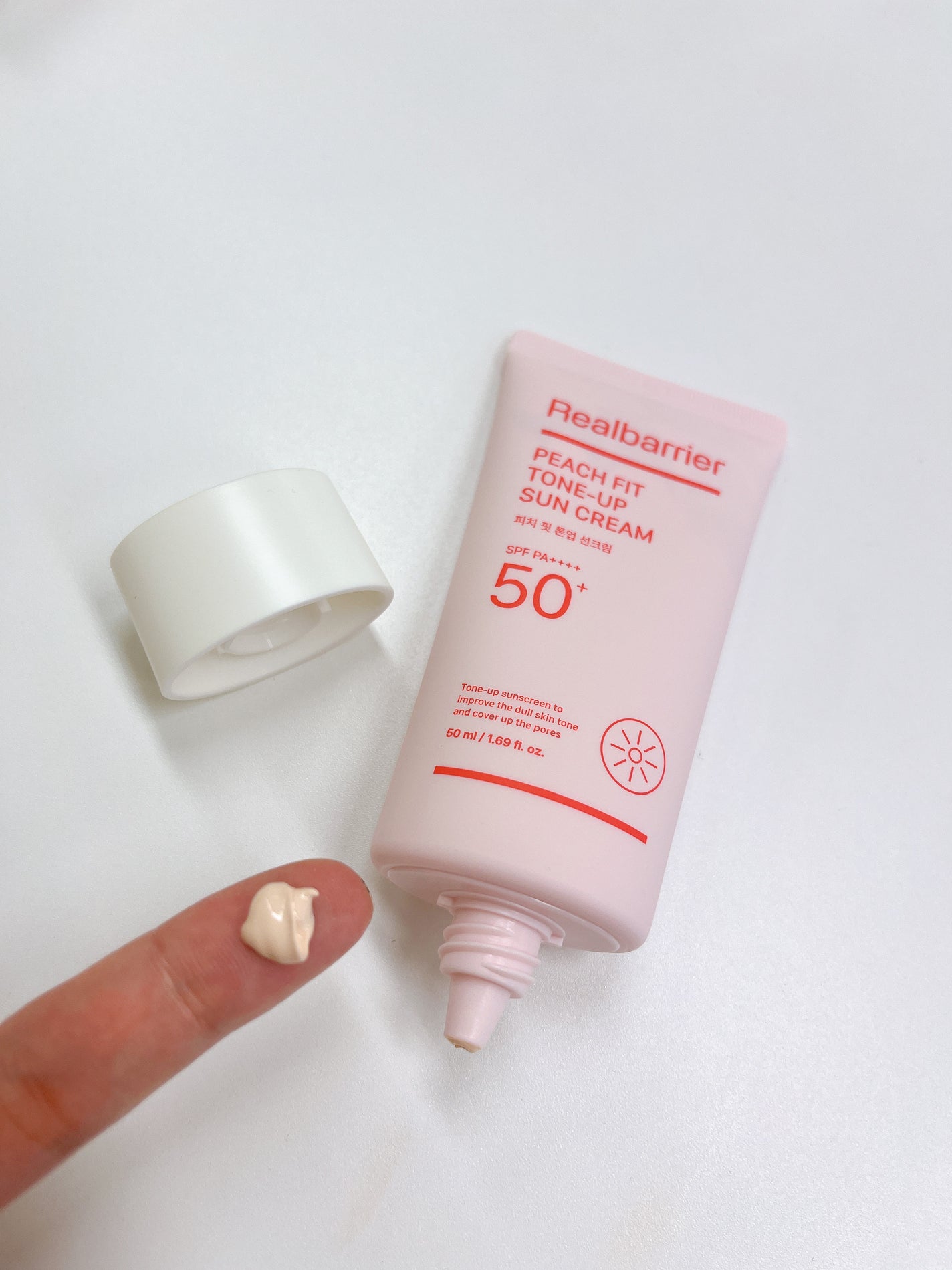 ピーチフィットトーンアップ日焼け止め/Real Barrier/日焼け止めクリームを使ったクチコミ(1枚目)
