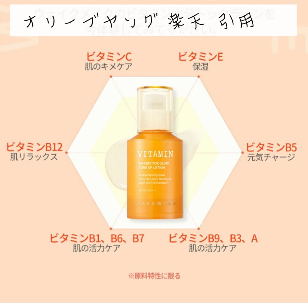 ビタミンウォータリートックグロウトーンアップローション/wakemake/化粧下地を使ったクチコミ（2枚目）