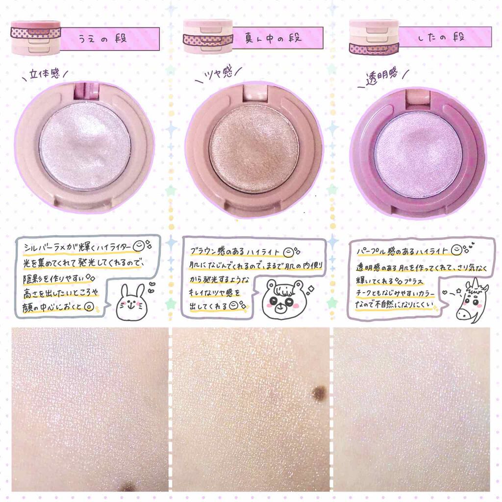 フィルター ハイライター トリオ Vintage Filter Edition/innisfree/クリームハイライトを使ったクチコミ（2枚目）