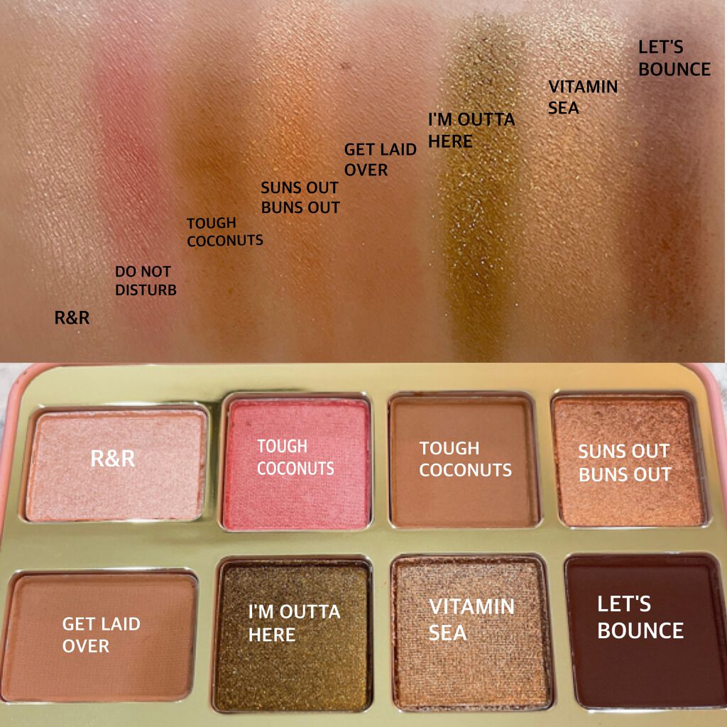 シェイク ユア パーム パームズ ミニ アイシャドウ パレット/Too Faced/アイシャドウパレットを使ったクチコミ(3枚目)