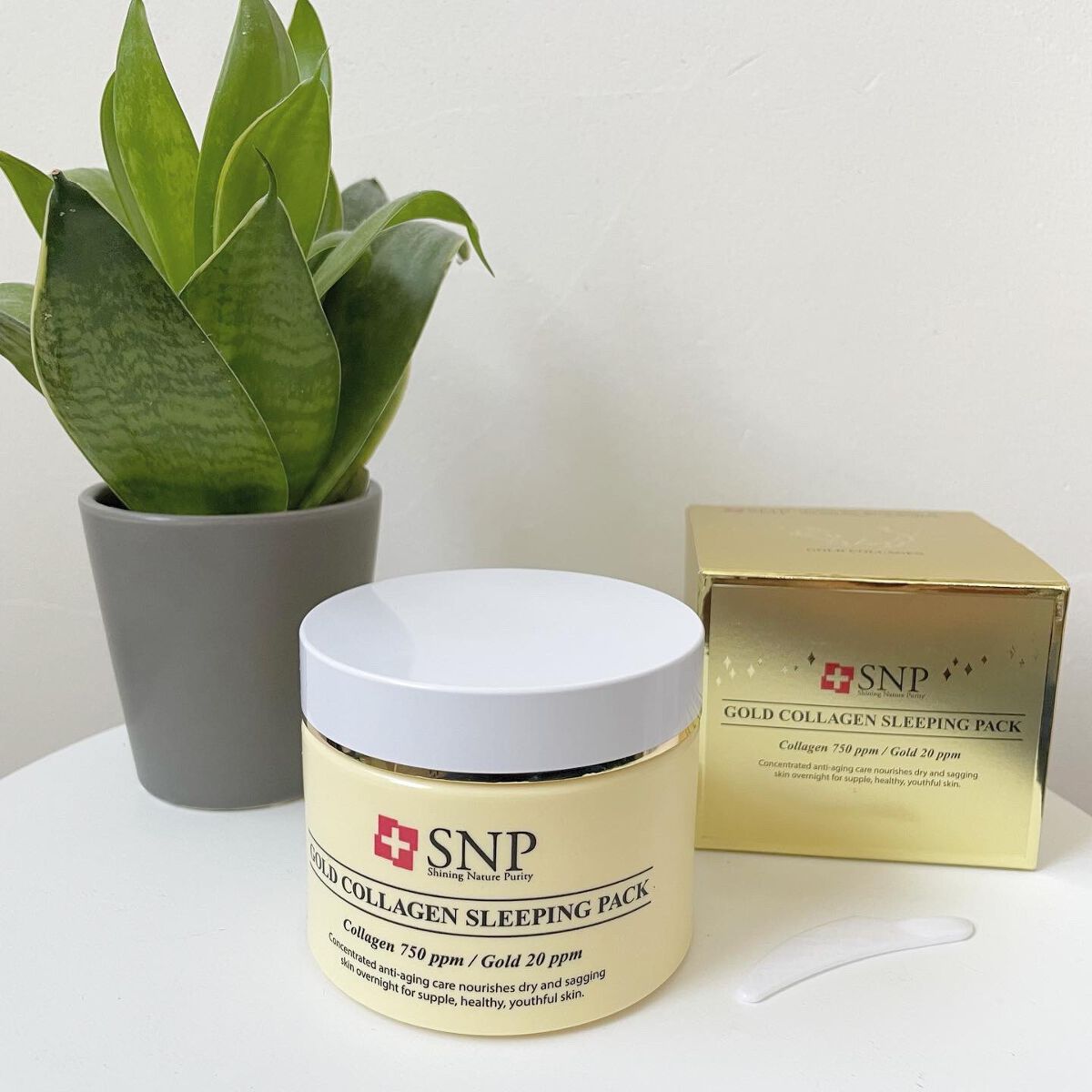 SNP ゴールド コラーゲン スリーピング パック/SNP/シートマスク・パックを使ったクチコミ（1枚目）